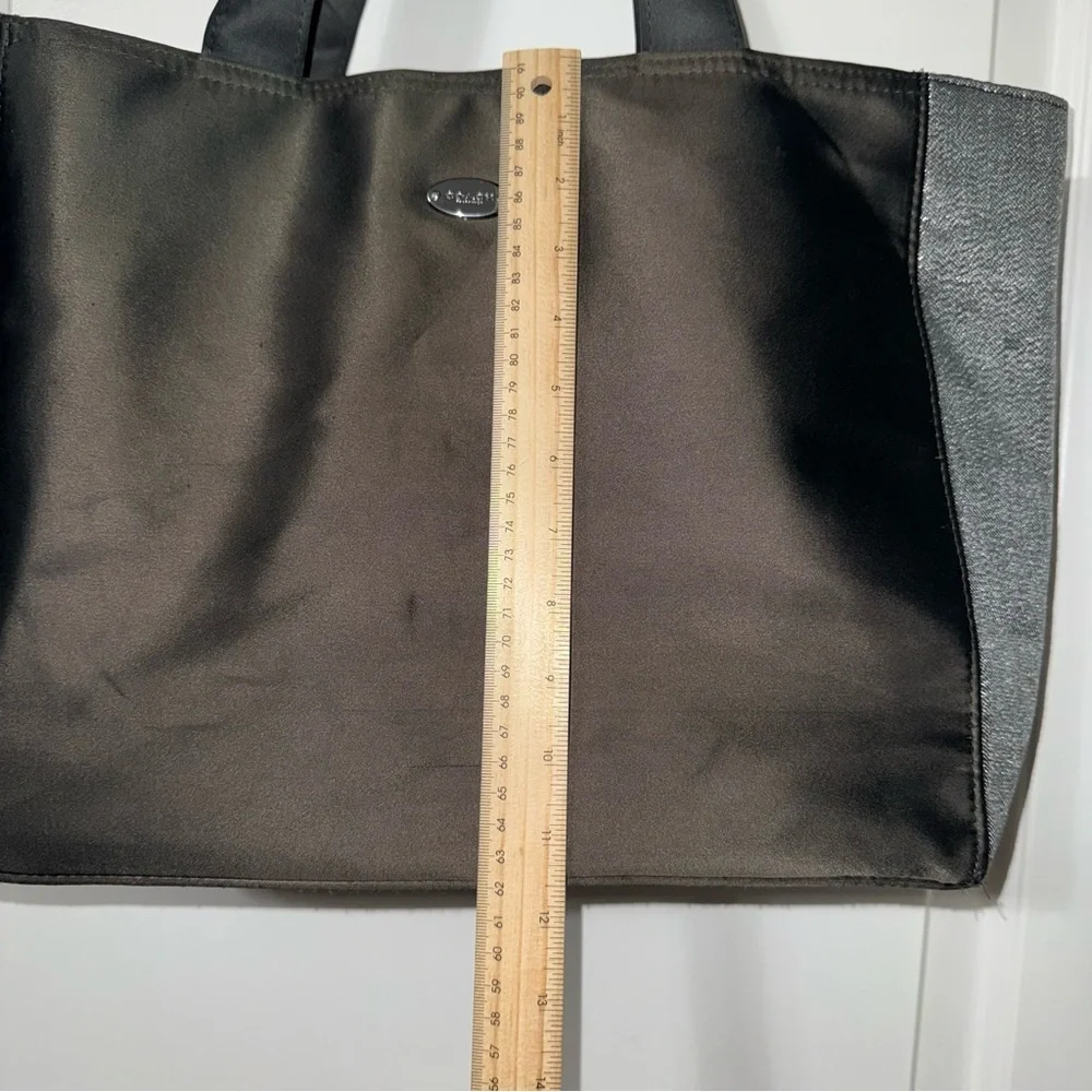 Coach Fragrance Tote Bag Purse Dark Gray And Shimmer